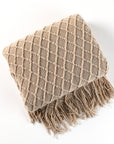 NordicWeave | Cozy Textured Knitted Throw Blanket for Sofa or Bed 16