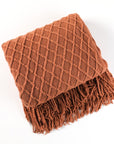 NordicWeave | Cozy Textured Knitted Throw Blanket for Sofa or Bed 24