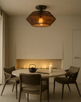 Novion | Vintage Bamboo Woven Ceiling Lamp with Modern Touch 3