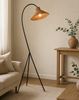 Novyra | Classic Bamboo Shade Floor Lamp 0