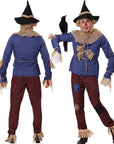 Disfraz de espantapájaros para hombre de Halloween | Conjunto clásico de disfraz de manga larga