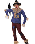 Disfraz de espantapájaros para hombre de Halloween | Conjunto clásico de disfraz de manga larga