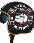 Open Face Helmet Retro Lightweight ABS with Dual Visors 3