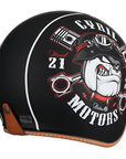 Open Face Helmet Retro Lightweight ABS with Dual Visors 4