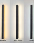 Outdoor Wall Light Contemporary Black Metal LED Design 6