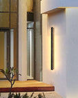Outdoor Wall Light Contemporary Black Metal LED Design 7