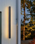 Outdoor Wall Light Contemporary Black Metal LED Design 8