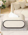 OvalElegance | Stylish Premium Leather Tissue Box for Chic Décor 3