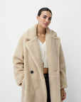 Oversized Faux Fur Coat for Women - Double-Breasted Long Winter Teddy Coat 1