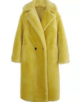 Oversized Faux Fur Coat for Women - Double-Breasted Long Winter Teddy Coat 2