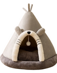 PawHaven | Soft Fleece Cat Tent Bed for Indoor Comfort 4