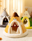 PawHaven | Soft Fleece Cat Tent Bed for Indoor Comfort 6