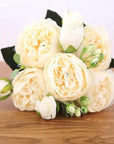 PeonyBliss | Elegant Lifelike Silk Floral Arrangement for Home Décor 3