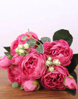 PeonyBliss | Elegant Lifelike Silk Floral Arrangement for Home Décor 4