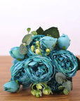 PeonyBliss | Elegant Lifelike Silk Floral Arrangement for Home Décor 5