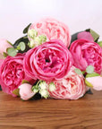 PeonyBliss | Elegant Lifelike Silk Floral Arrangement for Home Décor 6