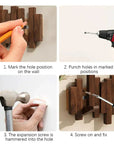 PianoWood | Elegant Minimalist Wooden Coat Hook for Wall Organization 4
