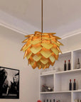 Pinewood Elegance | Rustic Handcrafted Kitchen Pendant Lighting Fixture 0