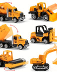 Portable Construction Vehicle Toy Set – Mini Trucks and Machinery with Storage Case for Children 1