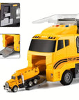 Portable Construction Vehicle Toy Set – Mini Trucks and Machinery with Storage Case for Children 3