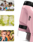 Portable Mini Microscope with 60x-120x Magnification and LED Light – Educational Science Toy for Kids 4