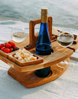 Portable wood-picnic wine table-Winenest 0