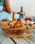 Portable wood-picnic wine table-Winenest 2