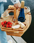 Portable wood-picnic wine table-Winenest 3