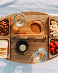 Portable wood-picnic wine table-Winenest 4