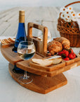 Portable wood-picnic wine table-Winenest 6