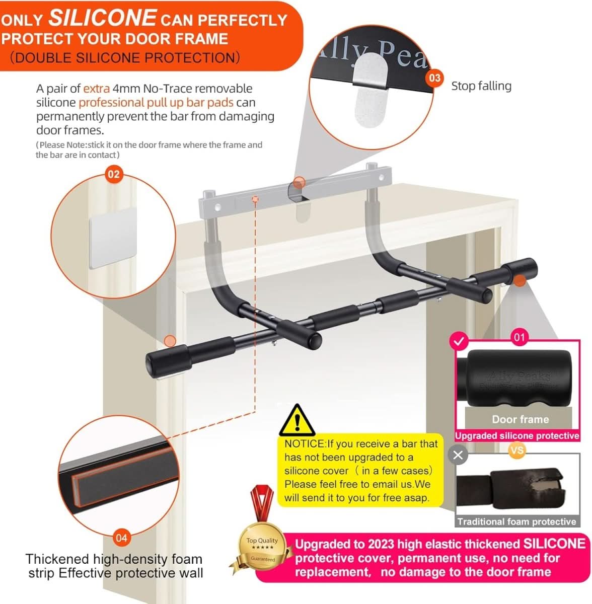 PowerGrip | Steel Pull-Up Bar for Door Frames with Secure Support 3