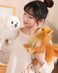 Premium Plush Pomeranian Stuffed Animal – Soft Realistic Dog Plushies for Kids, 12 Inches Tall 5