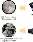 Professional Astronomical 150x Magnification Refracting Telescope 300/70mm With Tripod Phone Adapter 1