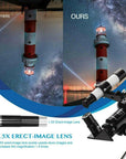 Professional Astronomical 150x Magnification Refracting Telescope 300/70mm With Tripod Phone Adapter 2