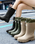 RainAura | Stylish Lightweight Waterproof Rubber Mid-Calf Rain Boots 1
