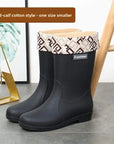 RainDrop| Stylish Waterproof PVC Mid-Calf Rain Boots for Women 5