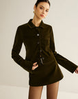 Raquel | Velvet Lapel Short Blazer 7