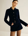 Raquel | Velvet Lapel Short Blazer 9