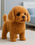 Realistic Interactive Plush Puppy Toy - Eco-Friendly, Soft Synthetic Leather, Engaging Companion for All Ages 3