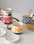 RetroCeramica | Unique Stylish Mid-Century Ceramic Coffee Mugs Set 2
