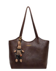 RusticCharm | Stylish Spacious Vegan Leather Tote Bag for Everyday Use 2