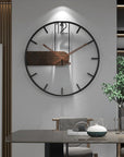 RusticTick - Steel and Walnut Wall Clock 0