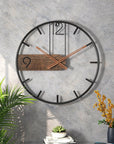 RusticTick - Steel and Walnut Wall Clock 1