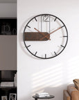 RusticTick - Steel and Walnut Wall Clock 3