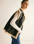 Rylie | Teddy Lined PU Leather Vest 2