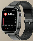 Reloj inteligente de salud con ECG y monitoreo de azúcar en sangre – pantalla AMOLED de 2.04 pulgadas y diseño impermeable