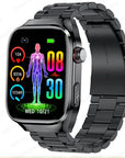 Reloj inteligente de salud con ECG y monitoreo de azúcar en sangre – pantalla AMOLED de 2.04 pulgadas y diseño impermeable