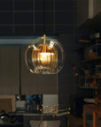 ShineSphere - Amber Pendant Light with Radiant Elegance 8