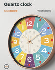 Silent Kids' Wall Clock – 12-Inch Colorful Design for Nurseries and Playrooms with Silent Movement and Easy Installation 2