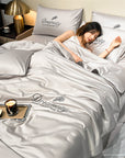 SilkenCool | Elegant Breathable Silk Summer Quilt Set 10